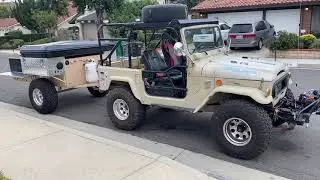 Homemade Off Road Trailer with Toyota Land Cruiser FJ40