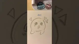 Drawing seal with a creamy pencil   BGM: Go Kitty Go by Dancing Cats 2013 #draw #seal #cute #silly