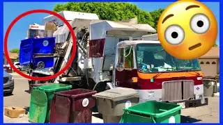 Heavy Machinery in Action: Burrtec Side Loader Waste Collection