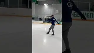 Practicing a One Foot Edge Drill for Ice Dance #icedance #figureskating #iceskating