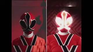 Samurai Sentai Shinkenger против Power Rangers Samurai (henshin/morph)