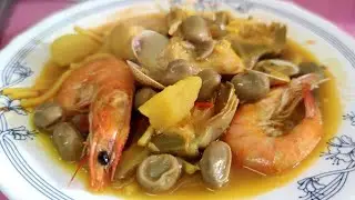 CAZUELA GRANAINA DE HABAS Y PESCADO LA MEJOR CAZUELA QUE HAYAS COMIDO NUNCA Y FACIL DE HACER