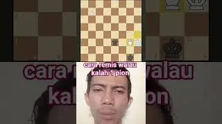 cara remis di posisi kalah 1 pion #chess #gaming #caturterbaru
