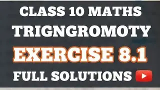 ###Trigonometry  ### कक्षा 10 त्रिकोण मिति प्रश्नावली 8.1