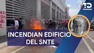 SNTE building set on fire