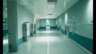 A Serene Healthcare Corridor with Soft Shadows