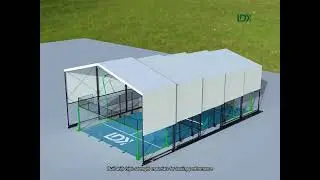 high-strength padel court roof for year-round performance