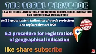 Procedure for registration of geographical indication