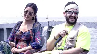 Agent movie team Akhil Akkineni, Sakshi Vaidya and Anil Sunkara Crazy interview in a boat