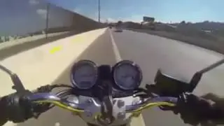 RAPAZ NA HORNET QUASE SOFRE UM ACIDENTE GRAVE, INCR&Iacute;VEL COMO ELE CONTROLOU A MOTO - Fael 10