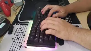 Synthesis60 Ergo Stacked Acrylic Fr4 Plate w/ Tecsee Jadeite Lubed Typing / Sound Test