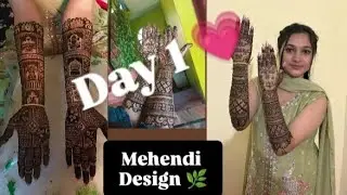 Day 1💗🌿 Bridal mehendi practice book unique design 😱 🫶