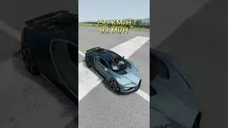 Bugatti tourbillon VS Bollard #beamngdrive #carexperiments #carfails #crashtests #epicstunts