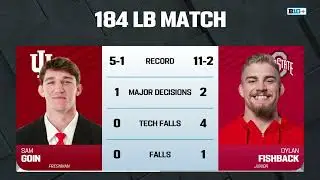 184lbs - Ohio State's Dylan Fishback vs. Indiana's Sam Goin | Big Ten Football | 01/22/2026