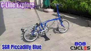 Brompton C-Line Explore Low-Handlebar With Rack (S6R Piccadilly Blue)