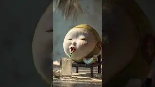 When the Coconut Tastes Itself&hellip; for the First Time 🥥✨#CoconutASMR #HyperRealistic #SatisfyingShorts