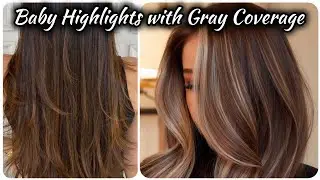 Baby Highlights with 100% Gray Coverage | Natural Blonde Look | Professional Hair Coloring Tutorial