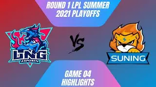 LNG vs SN Highlights - Game 4 | Round 1 LPL Summer 2021 playoffs | LNG Gaming vs Suning G4