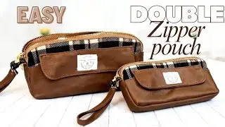 How to Sew a Double Zipper Pouch from Fabric scraps / Easy DIY Small Bag Tutorial