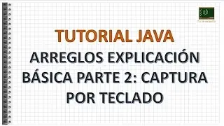 Tutorial Java - Arreglos Explicación Básica Parte 2: captura por teclado