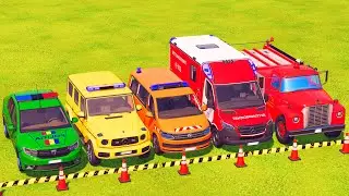 All Police & Ambulance Vehicles Moved Effortlessly with MAN Truck | FS22