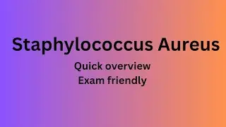 Staphylococcus Aureus|| Quick overview and Exam friendly.