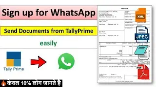 How to Sign up for WhatsApp to Send Documents from TallyPrime | Tally prime