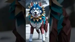 Color Burst Origami Dogs &mdash; Real Shapes, Paper Magic #youtubeshorts #animalart