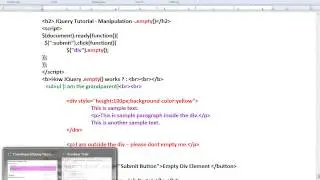 JQUERY EMPTY METHOD DEMO