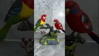 Chirping Dancing Parrot, Realistic Motion Sensor Singing Moving Toy #shorts #homedecor #toys