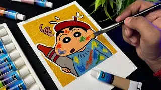 Draw With Me - Shinchan Drawing,  Acrylic Painting 😍