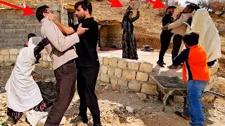 * Land dispute drama.: Maliha and her husband in front of Amir and Fatima*