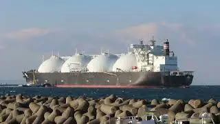 LNG JUPITER　離岸・出港　LNGタンカー(Liquefied Natural Gas Tanker)