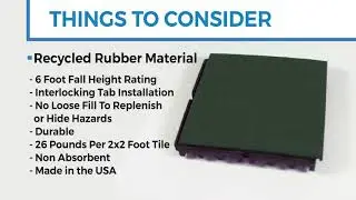Rubber Playground Tiles - 2.75 inch Thick Interlocking Mats for Outdoor Safety