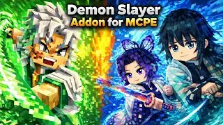 Demon slayer addon for MCPE 1.21+ | BEST DEMON slayer RPG ADDON EVER 