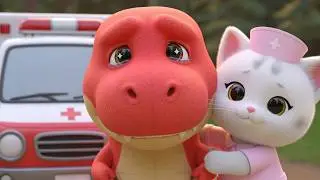 [Kids Song🎵] Ouch Ouch Dino Rescue  Nurse Kitty & Wee-oo Ambulance