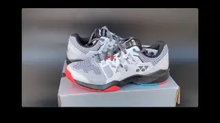 Yonex SONICAGE Sepatu Tenis All Court - White black - Detec ID