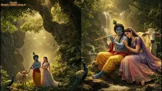 Radha Krishna Divine Love Song | Brundavana Bhakti Flute Music | Soulful Telugu Devotional | hArathi