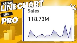 How to Create Line Chart with Gradient Shadow in Power BI in Card visualization #svg