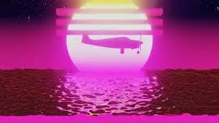 Retro Plane Flying Over Lake Screensaver 4K