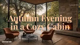 Autumn Evening in a Cozy Cabin - Lofi, Rain & Fireplace Sounds