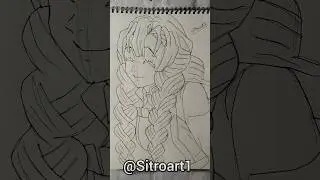Inking mitsuri 🫠😼#sitroart1#animedrawing#mitsuri#lovehashira#kny#demonslayer#shorts#viralshorts