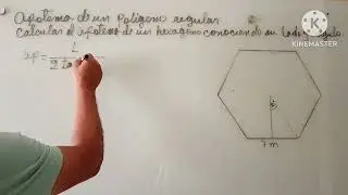 APOTEMA DE UN HEX&Aacute;GONO REGULAR CONOCIDO SU ANGULO Y SUS LADOS/ALGO DE MATEMATICAS.
