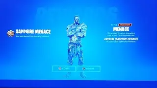 UNLOCKED SAPPHIRE MENACE SKIN - FORTNITE SEASON 5 - **VICTORY**