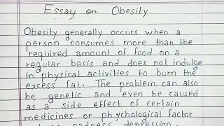 Write a short essay on Obesity | Essay | English