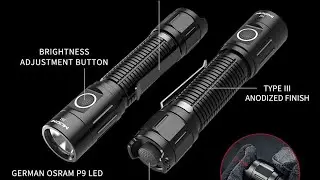 Mijomi Flashlight J81 1300 Lumens High Brightnes Type-C Rechargeable LED Torch IPX8 Waterproof