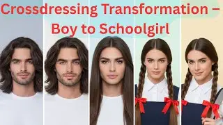Crossdressing story brother wearing school girl uniform for helping sister in maths 
