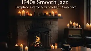 Jazz music 1940s | Fireplace, Coffee & Candlelight Ambience