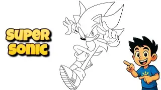 How To Draw Super Sonic | Step-by-Step | SONIC THE HEDGEHOG #supersonic 