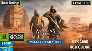 GTX 1650 - i3 9100F | Assassins Creed Mirage DLC FPS Test #ubisoftpartner #ad